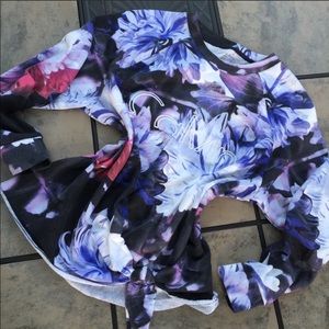 Retro || Calvin Klein • Floral Tie Front Sweater